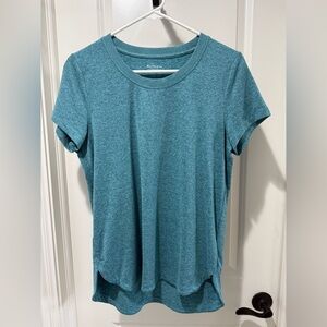 Women's Athleta Uptempo short sleeve tee t-shirt borealis green heather